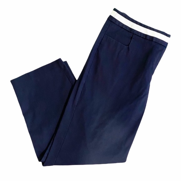 TALBOTS PETITE Navy Blue Capri Pants 2P - Picture 1 of 16